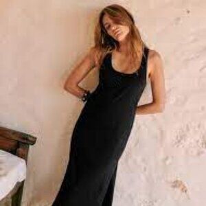 Sézane- Ariana Dress - Black - Organic Cotton